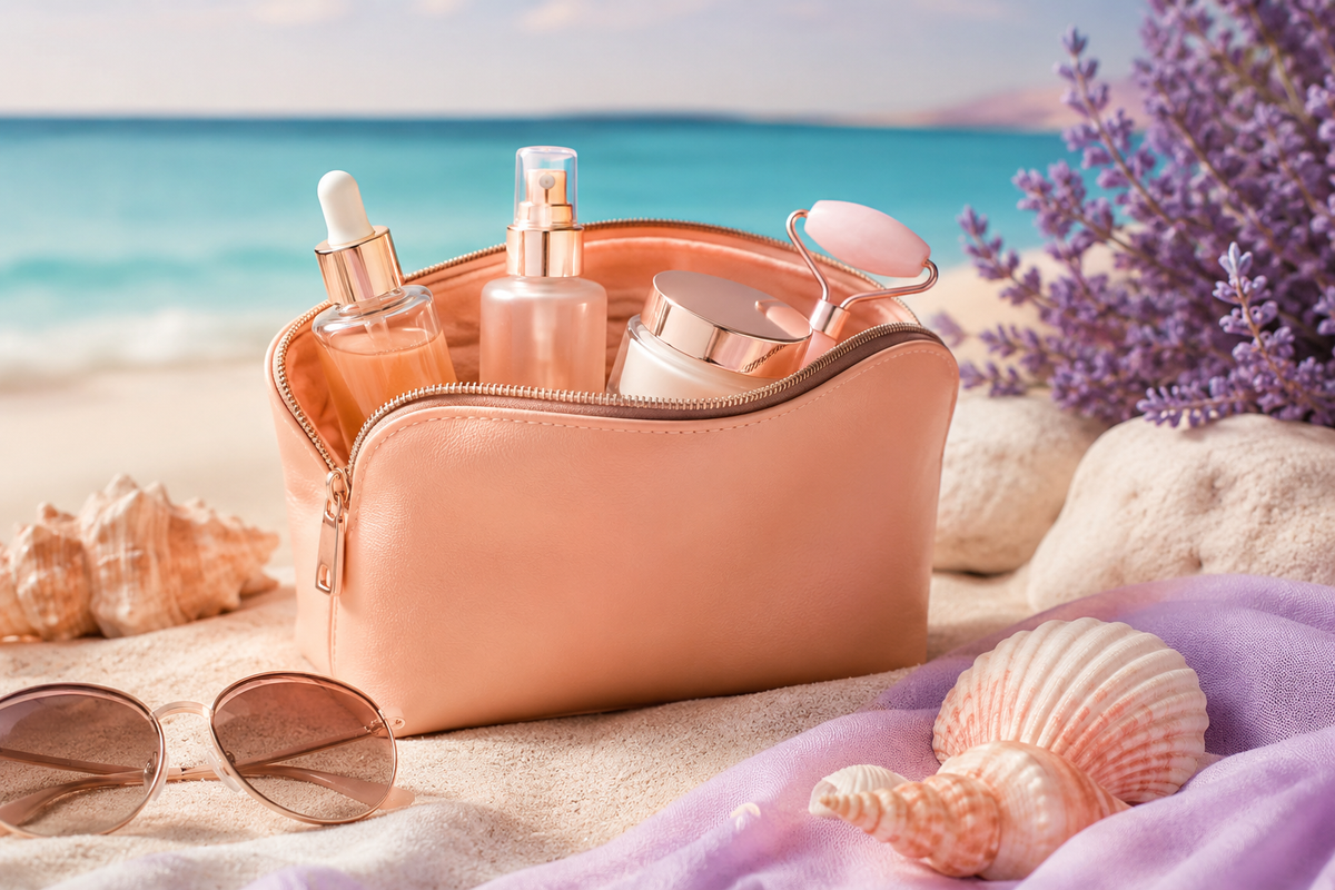 Peach Sunset Cosmetic Pouch