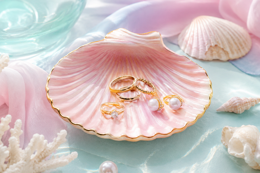 Lavender Shell Jewelry Tray