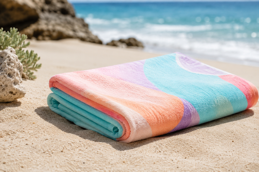 Coral Cloud Beach Towel