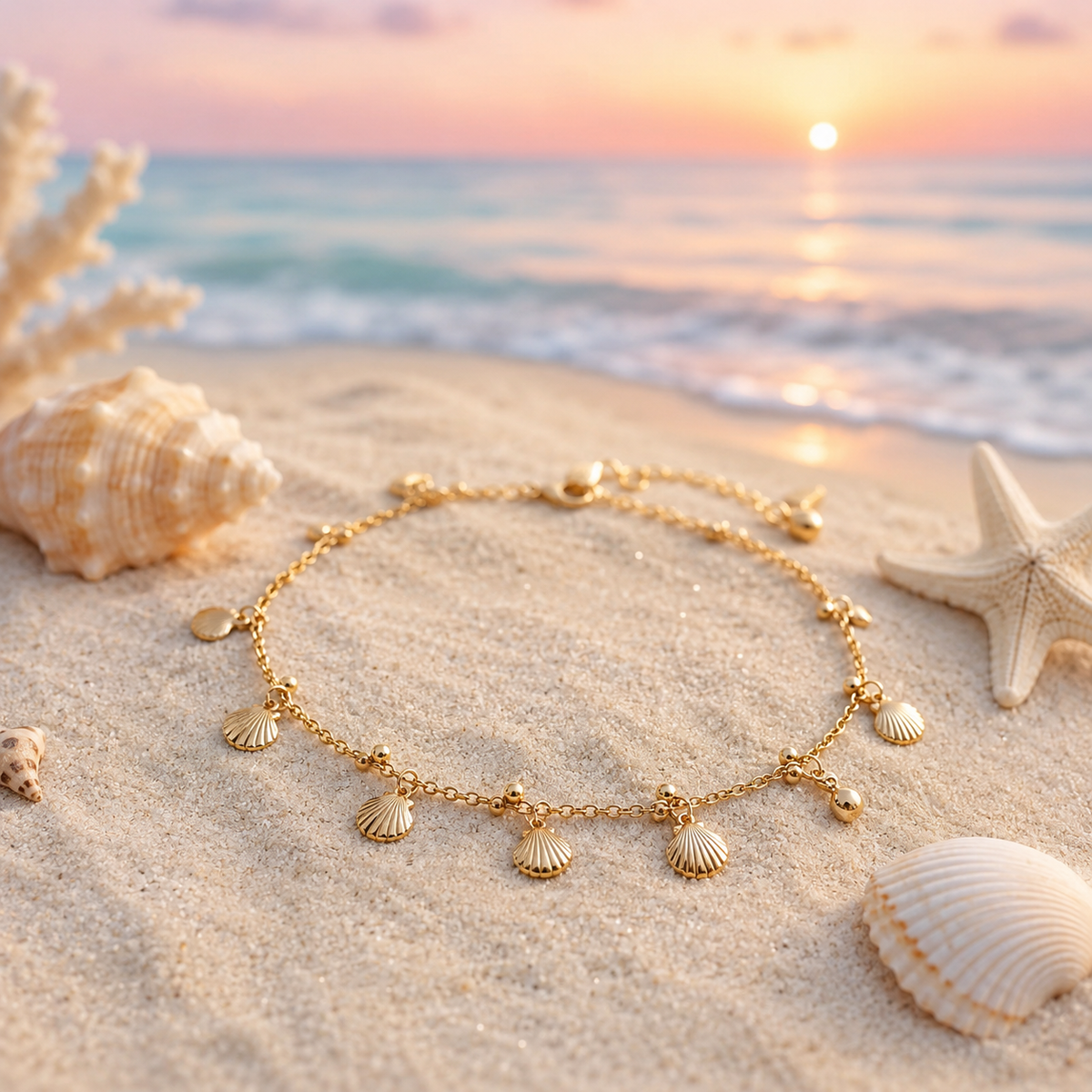 Shell Charm Anklet
